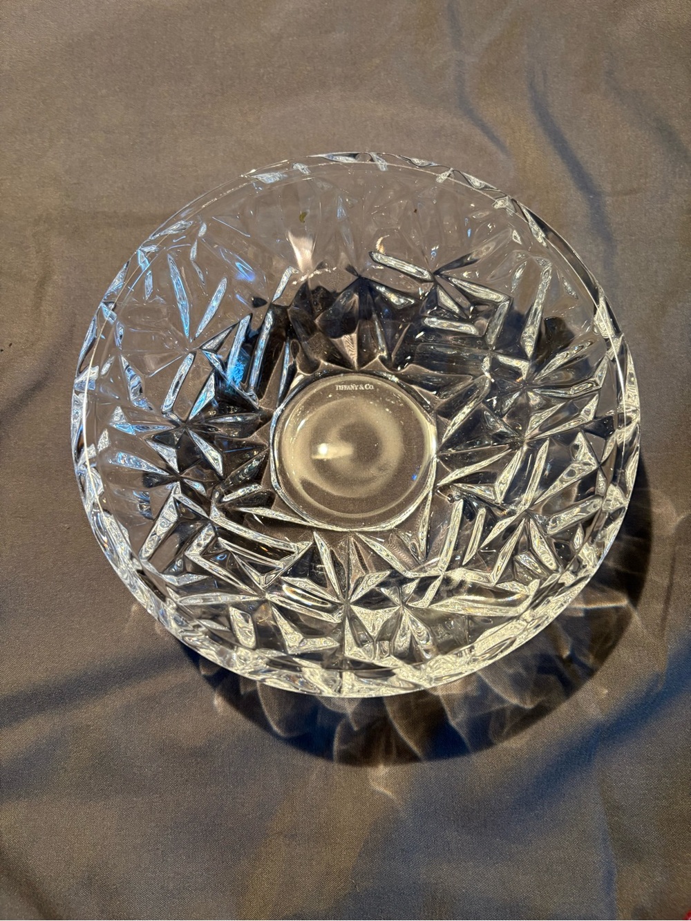 Tiffany & Co. Clear Crystal Starburst Bowl
